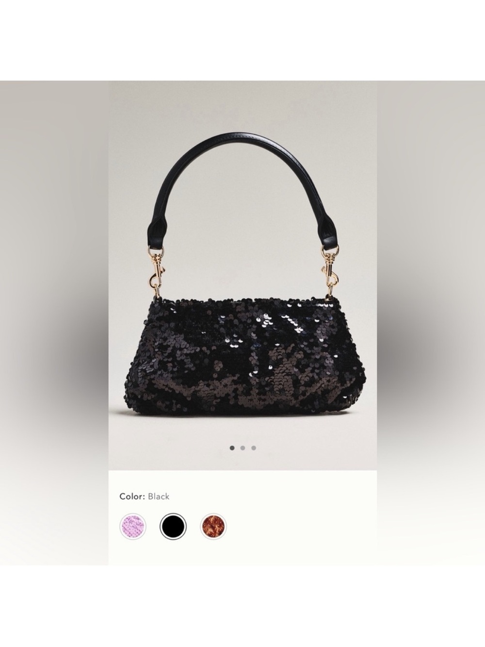 Black Sequin Shoulder Bag Anthropologie 🖤🪩